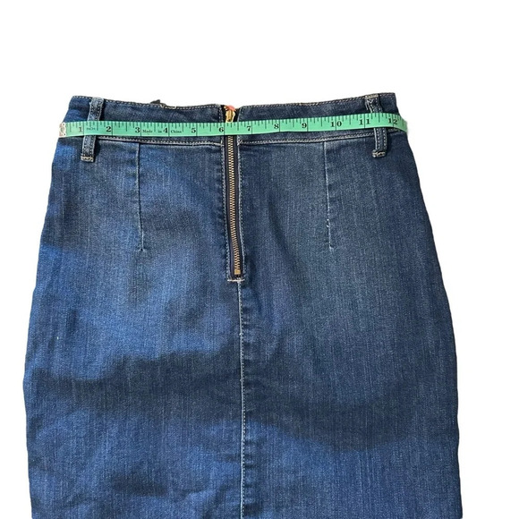 DEX darkwash denim button down skirt size 24 - Picture 4 of 5